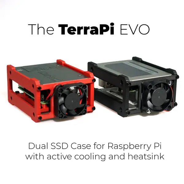 TerraPi EVO Dual SSD Case for Raspberry Pi 3 & 4
