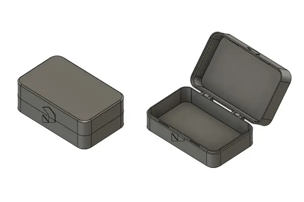 Small box with hinged lid