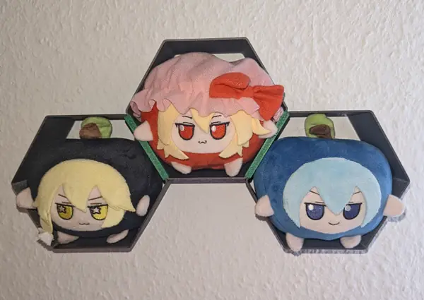 Hexagonal Touhou Apple Fumo Wall-shelves