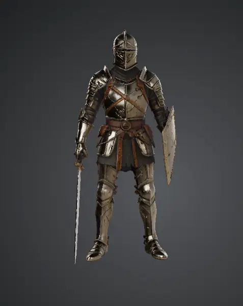 Medieval Knight Warrior – Armoured Sword and Shield Fighter