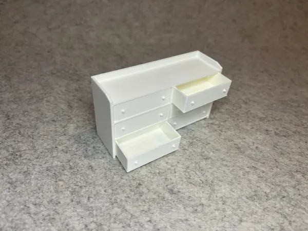 Dollhouse shelf TV bench for miniature house