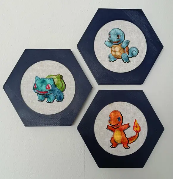Hexagon frame for embroidery hoop
