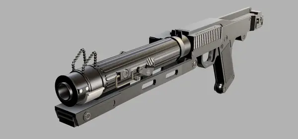 Cut+keyed ver Andor / Mandalorian season 3 version Star Wars DC15S carbine blaster for cosplay