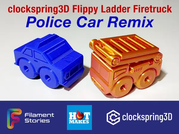 Police Car Remix of Clockspring3D Flippy Ladder Firetruck