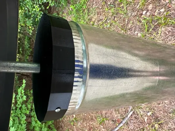 Cap for 8" stove pipe/torpedo style bird feeder/house baffle