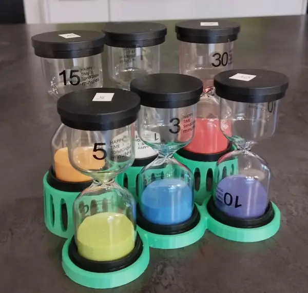 Stand for six hourglasses
