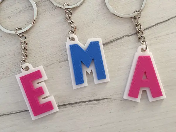 Alphabet letter keychain