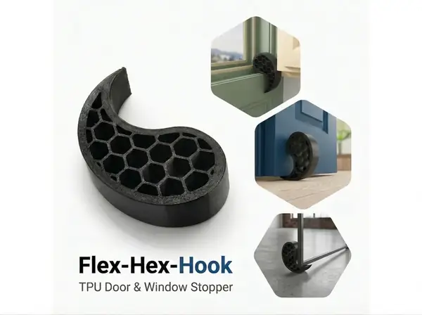 Flex-Hex-Hook - TPU Door & Window Stopper