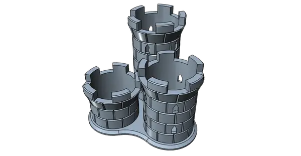 Pencil Holder pencils holder Pencil Stand pencils stand Pen Holder pens holder pen stand pens stand ofiice organizer desk organizer desktop organizer CASTLE TOWERS easy print without support tested stojan tuzky