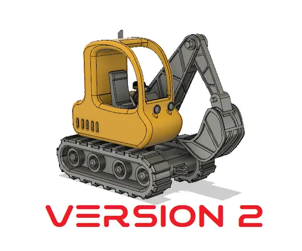 Yellow Excavator version 2 with Movements