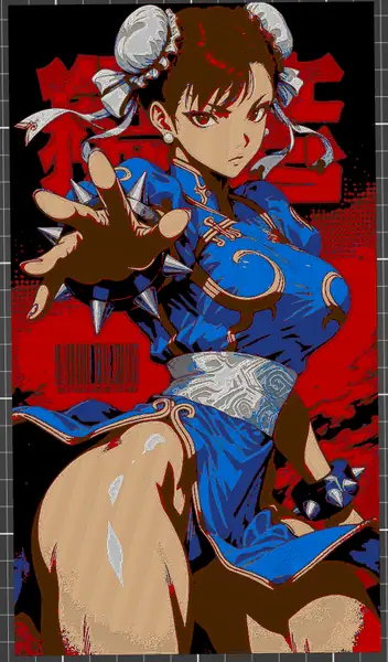 Streetfighter girl - Hueforge