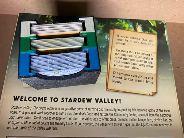 Stardew Valley Board Game Insert (Multi Color): Jojo & Animal & Building card holder