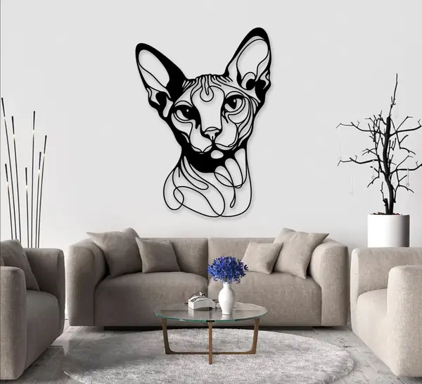 Sphynx cat wall art