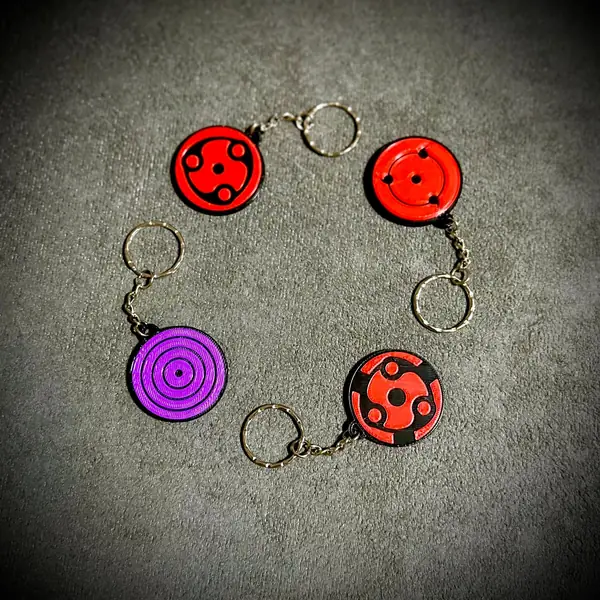 Madara Mangekyo Sharingan and Eternal Mangekyo Keychain / LLavero Mangekyo sharingan y eterno de Madara