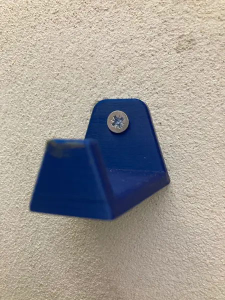 Bike helmet hook by JNev, but with a hole for a screw