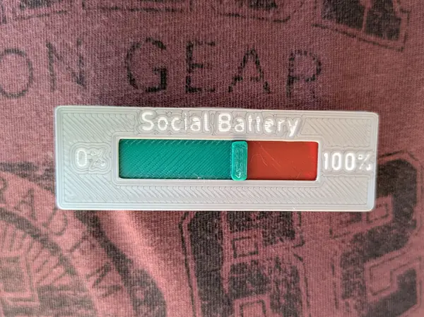 Magnetic Slider Gauge Pin / Social Battery Indicator
