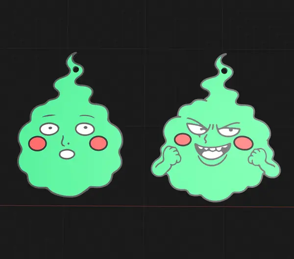 Dimple or Ekubo Keychain Mob Psycho 100 Anime
