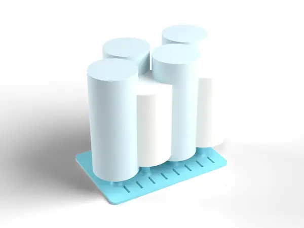 Bottle and Glass Drying Rack - Pegs for Baby Bottles, Water Bottles and Glasses, Drain Slots, No Supports (OpenSCAD)