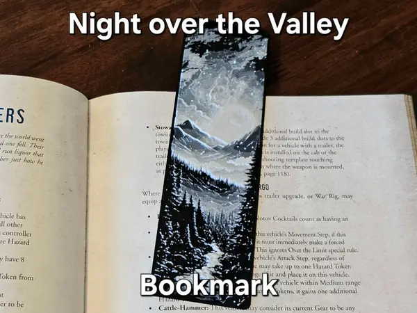 Night over the Valley - Bookmark