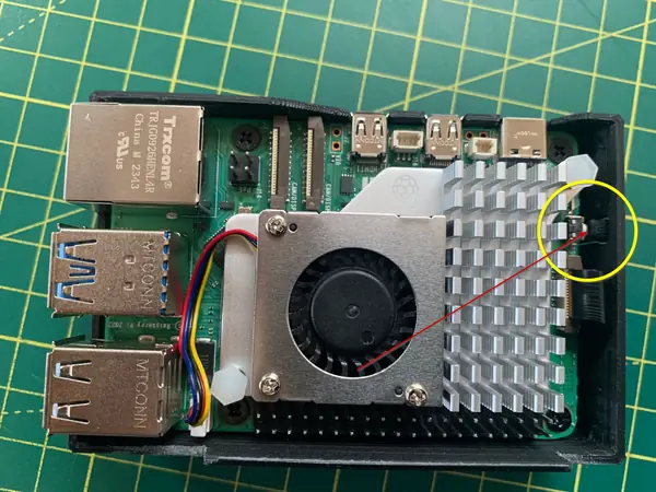 Raspberry Pi 5 Case for Pimoroni NVMe SSD Base v2