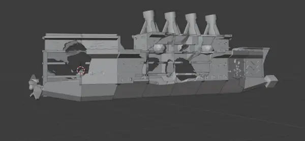 Wrecked Ship model for aquarium or general prop use.