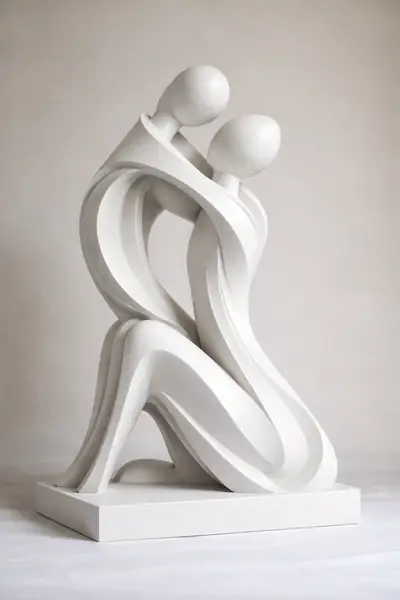 "Eternal Bond" - Abstract Mother & Child Sculpture