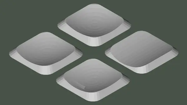 Parametric Keycap Veneers for Flat Laptop Keyboards