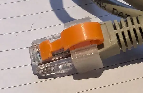 2 Part Ethernet | RJ45 clip to secure/repair/fix broken tab