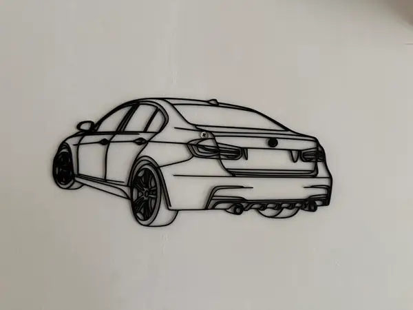 BMW F30 M Sport Silhouette Wall Art