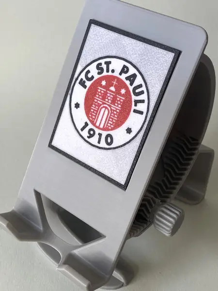 Multi-color Cover Plate for revised Phone Holder (here: FC St. Pauli)