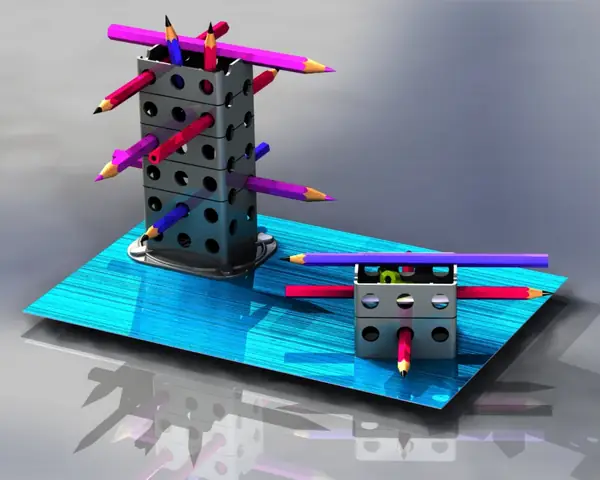 Modular stands for pencils and crayons