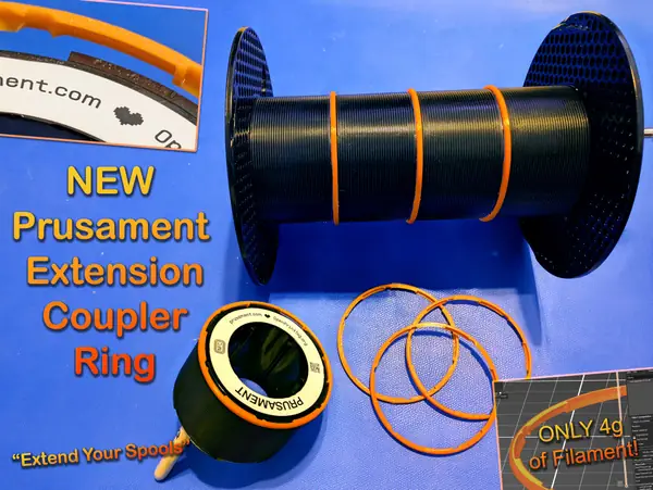 Ultra-Slim Prusament Spool Extension Coupler Ring