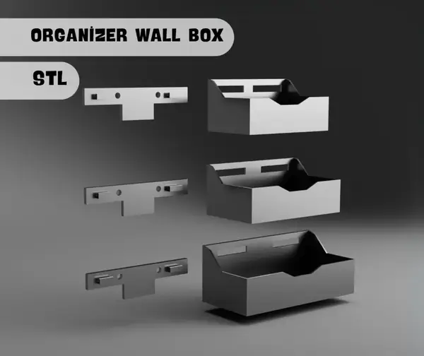 Wall Shelves, Wall Hanging material racks, workshop organizer, workshop wall shelves, wall box, STL file Digital download, 3d printing