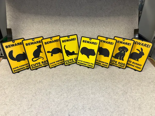 Decorative warning signs cute pets collection