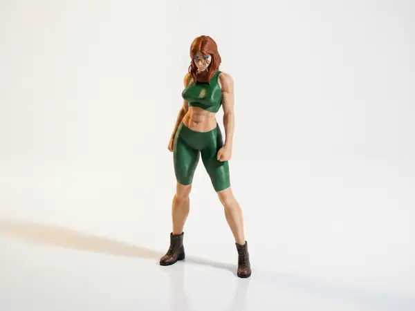 Gym Girl Athletic Female Figurine 3D Printable