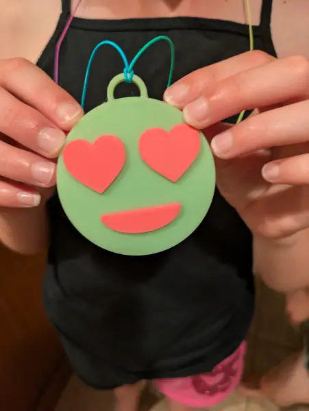 Love Emoji with Heart Eyes Keychain or Necklace