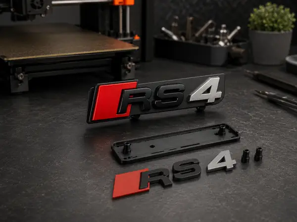Audi A4 B8 RS4-Style Grille Badge / Emblem V3