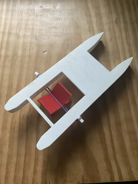 Rubber Band Paddle Catamaran - Boat Fun working toy boat floating water fun