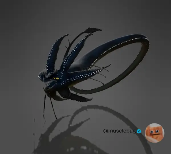 Subnautica Gargantuan Leviathan Model (Coiled / Swimming)