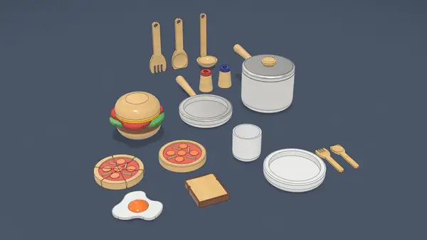 Children’s Play Kitchen Set – 3D Printable Toys